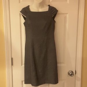 Ann Taylor Factory Black Tweed Cap Sleeve Shift 4P